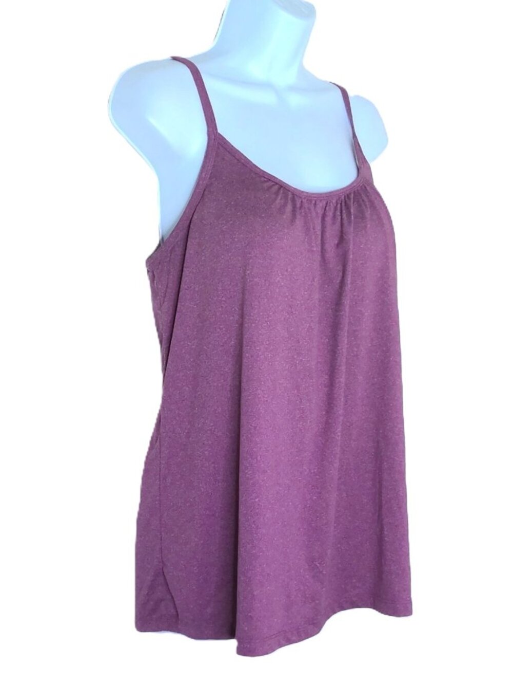 New 32 Degrees Cool Cami Stretch Built In Bra Mauve Tank Top Athleisure NWOT   L